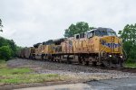 An empty coal train proceeds north at Ashland Ave 